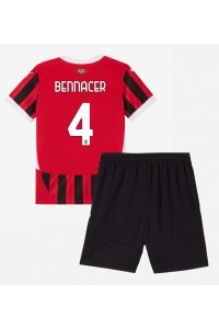 AC Milan Ismael Bennacer #4 Jalkapallovaatteet Lasten Kotipeliasu 2024-25 Lyhythihainen (+ Lyhyet housut)